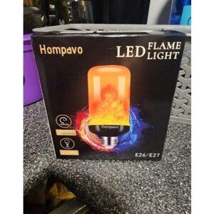 2 LED Flame Light Bulbs, 4 Modes Flickering Light Bulbs with Upside Down Effect